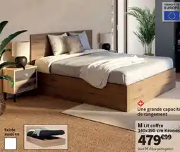 Conforama Lit coffre 140x190 cm Kronos offre