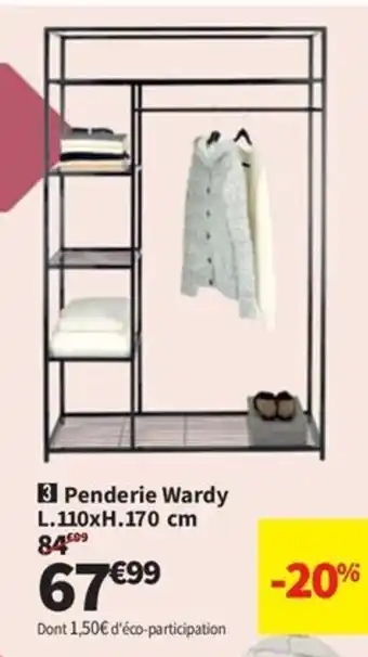 Conforama Penderie Wardy L.110xH.170 cm offre