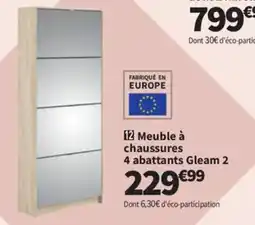 Conforama Meuble à chaussures 4 abattants Gleam 2 offre
