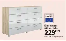Conforama Commode 8 tiroirs Lake offre