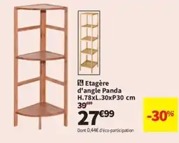 Conforama Etagère d'angle Panda H.78xL.30xP30 cm offre