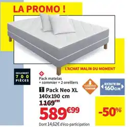 Conforama Pack Neo XL 140x190 cm offre