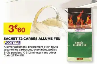 Bricomarché Sachet 72 carrés Allume Feu offre