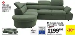 Conforama Canapé d'angle convertible Firenze offre