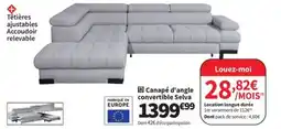 Conforama Canapé d'angle convertible Selva offre