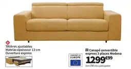 Conforama Canapé convertible express 3 places Modena offre