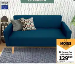 Conforama Canapé fixe 2 places Koby offre