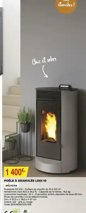 Bricomarché Poêle à granulés Lodi 10 offre