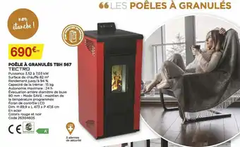 Bricomarché Poêle à granulés TBH 567 offre