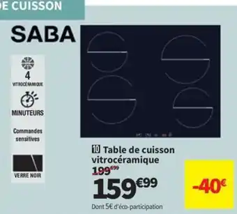 Conforama Table de cuisson vitrocéramique offre