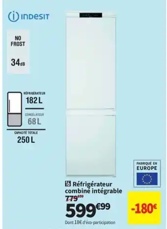 Conforama Réfrigérateur combiné intégrable offre