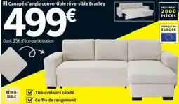 Conforama Canapé d'angle convertible réversible Bradley offre