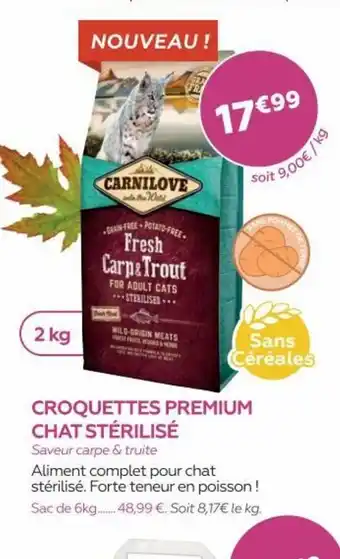 Croquettes Premium Chat stérilisé