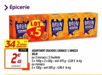 Assortiment crackers 3 monaco