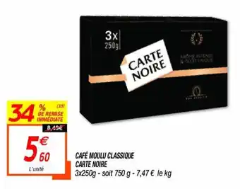 Netto Café moulu classique carte noire offre