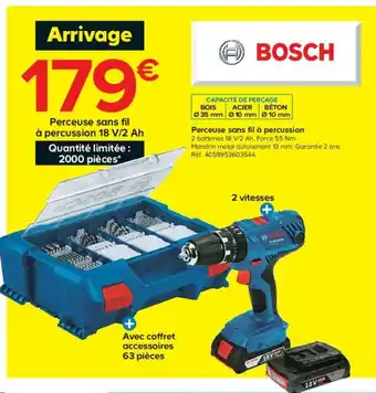 Castorama Perceuse Sans Fil à Percussion 18 V/2 Ah offre