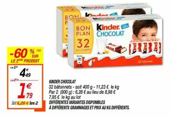 Netto Kinder chocolat offre