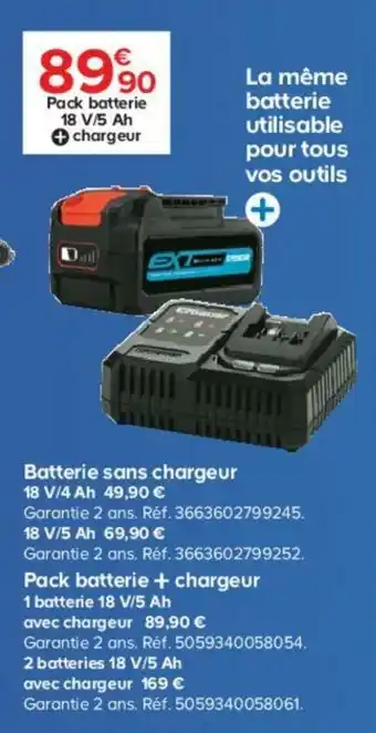 Castorama Batterie Sans Chargeur offre