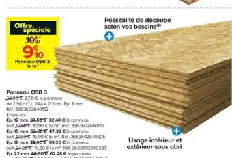 Castorama Panneau OSB 3 offre