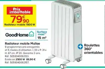 Castorama Radiateur Mobile Mullae offre