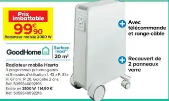 Castorama Radiateur Mobile Hœrta offre