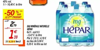 Netto Eau minérale naturelle hépar offre