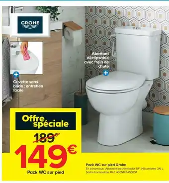 Castorama Pack WC Sur Pied Grohe offre