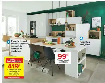 Castorama Cuisine Garcinia Coloris Gris Ou Blanc Brillant offre