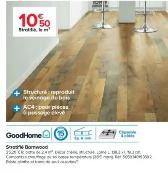 Castorama Stratifié Barnwood offre