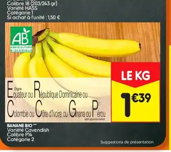 Leader Price Banane bio offre
