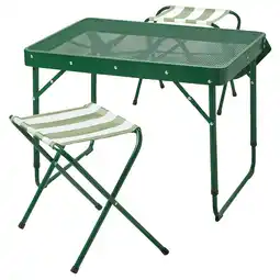 IKEA StrandÖn Table + 2 sièges pliables, vert offre