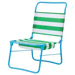 IKEA StrandÖn Chaise de plage, blanc vert/bleu offre