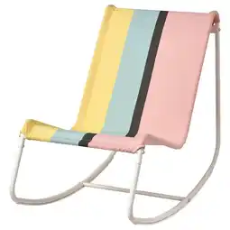 IKEA Tumholmen Fauteuil à bascule, int/ext, blanc/multicolore offre