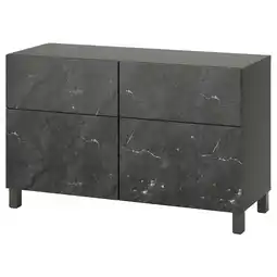 IKEA BestÅ Combi rangement portes/tiroirs, 120x42x74 cm offre