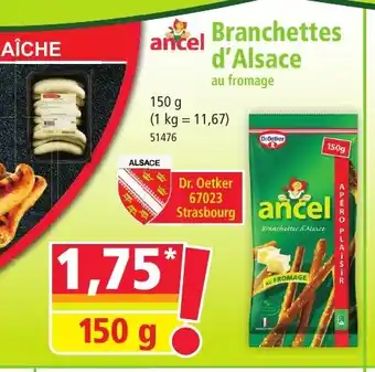 Norma Branchettes d'Alsace au fromage offre