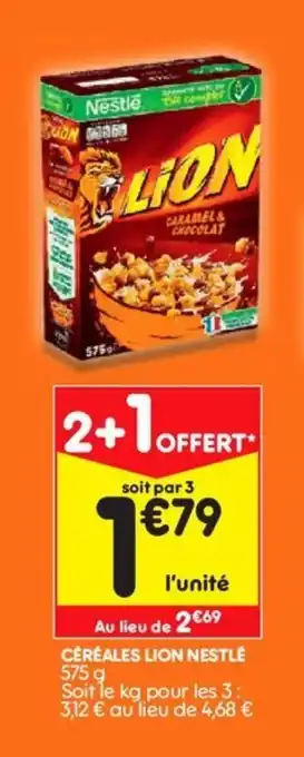 Leader Price Céréales lion nestlé offre