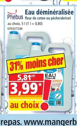 Norma Eau déminéralisée offre
