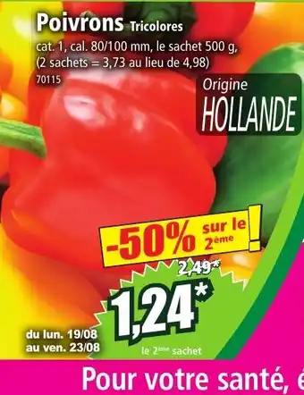 Norma Poivrons Tricolores offre