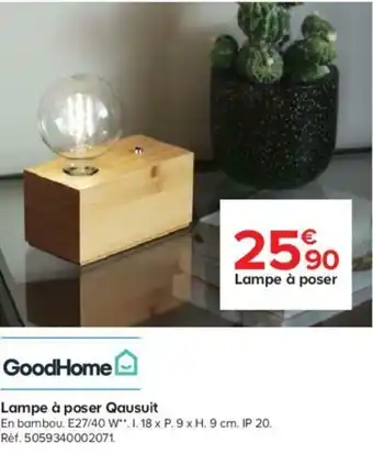 Castorama Lampe à poser Qausuit offre