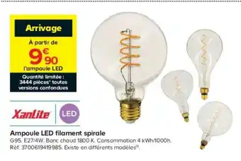 Ampoule LED filament spirale