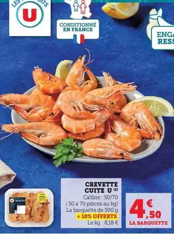 Super U CREVETTE CUITE U offre