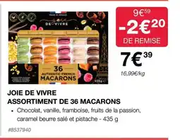 Costco JOIE DE VIVRE ASSORTIMENT DE 36 MACARONS offre