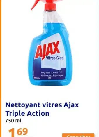 Action Nettoyant vitres Ajax Triple Action offre