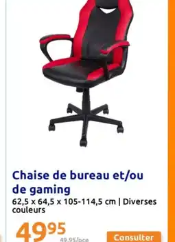 Action Chaise de bureau et/ou de gaming offre