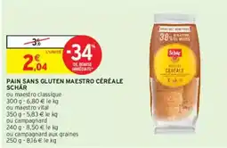 Schär - pain sans gluten maestro céréale