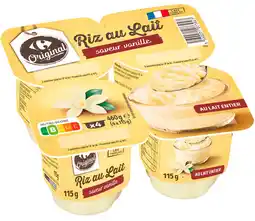 Carrefour Market CARREFOUR ORIGINAL Riz au lait offre
