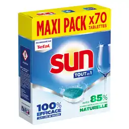 Carrefour Market SUN Tablettes lave-vaisselle Tout en 1 Maxi Pack offre