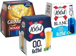 Carrefour GRIMBERGEN ET 1664 SUR TOUS LES PACKS DE BIÈRES SANS ALCOOL offre