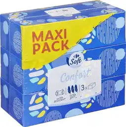 Carrefour CARREFOUR SOFT Mouchoirs blancs Confort Maxi Pack offre