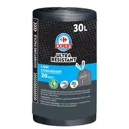 Carrefour CARREFOUR 20 sacs poubelle 30 L offre